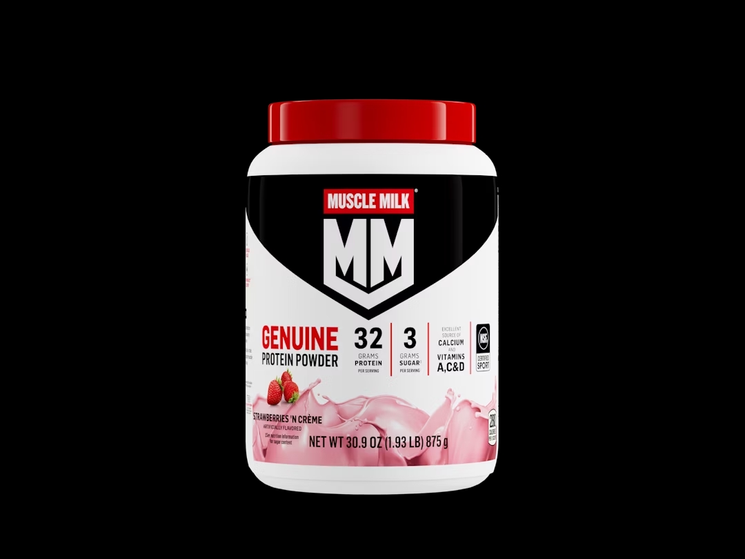 Gatorade Muscle Milk Strawberries 'n Crème Genuine Protein Powder (30 oz) | 547826YOB